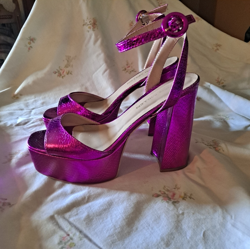 Pink platform heels